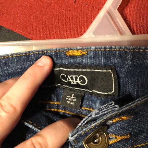 CATO brand size 8 blue denim skirt. - Picture 3 of 3